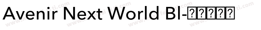 Avenir Next World Bl字体转换